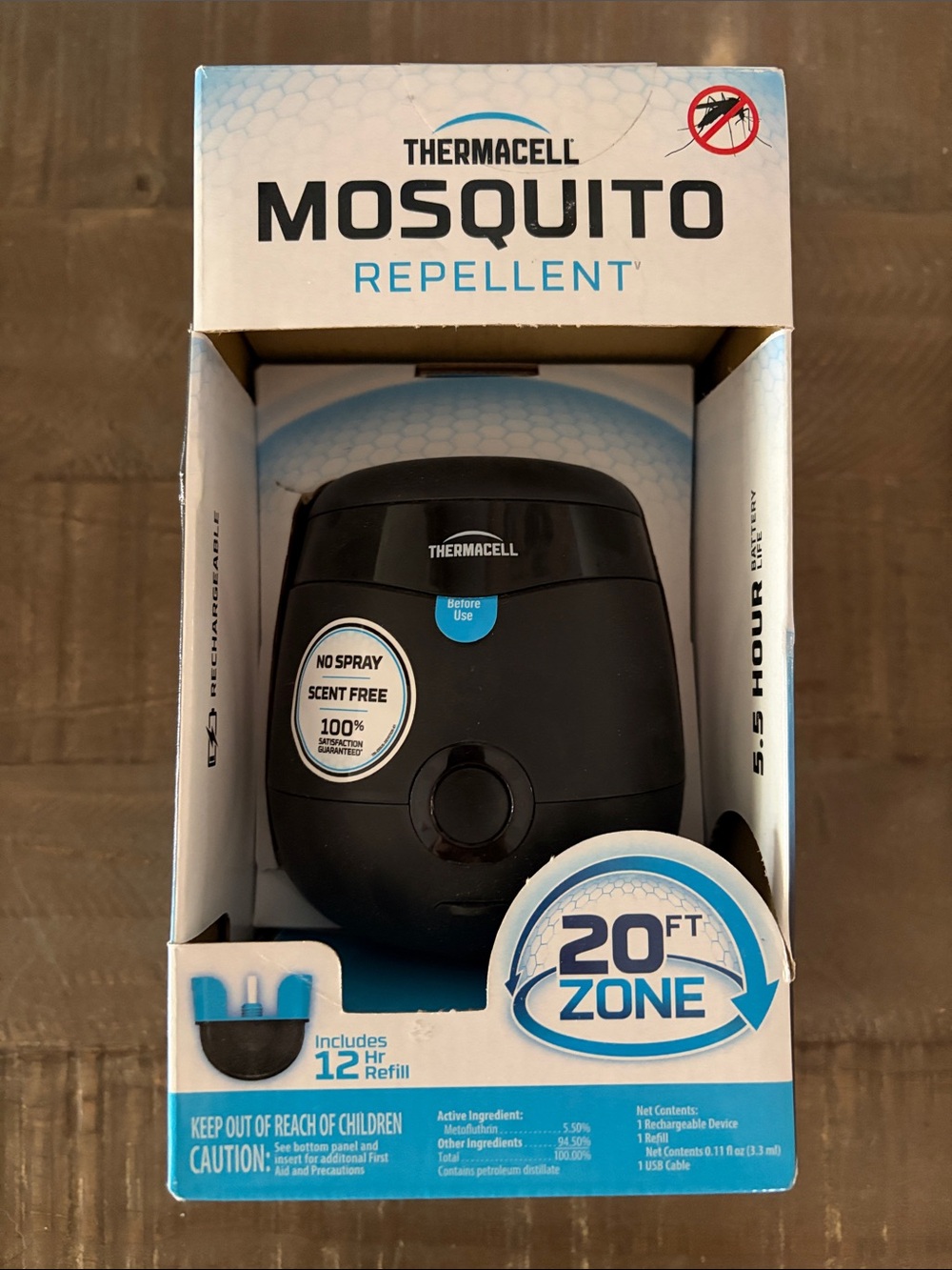 Mosquito Repellent - Black - 20 ft Zone